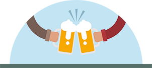 Bier anstoßen