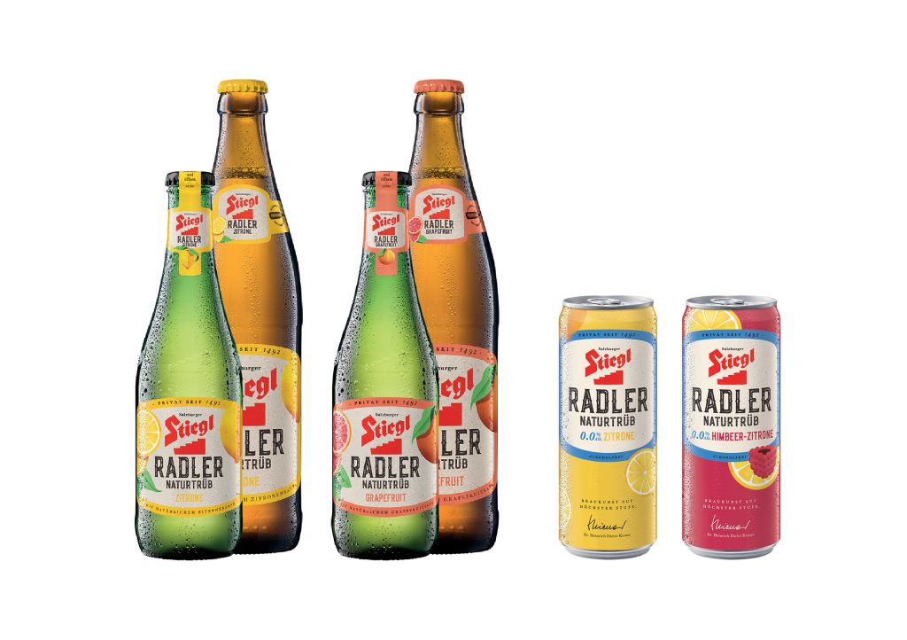 Die Stiegl-Radler-Familie waechst und praesentiert sich im neuen Sommerkleid